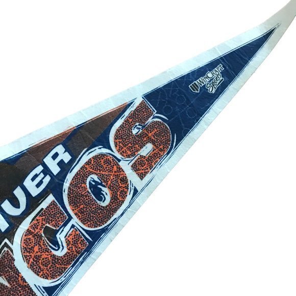 VTG 1990s DENVER BRONCOS NFL Football 30 X 12 Wincraft Sports #7 Flag Pennant - Picture 3 of 5